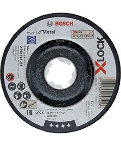 Bosch roughing X-LOCK Expert for Metal 115mm cranked grinding wheel (115 x 6 x Length 22.23mm)