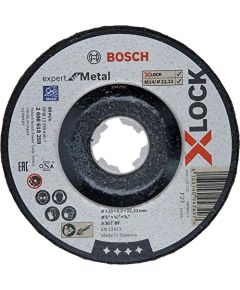 Bosch roughing X-LOCK Expert for Metal 125mm cranked grinding wheel (125 x 6 x Length 22.23mm)