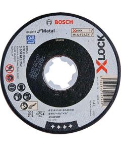 Bosch cutting disk X-LOCK Expert for Metal 115mm straight (115 x 1.6 x Length 22.23mm)