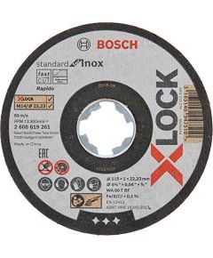 Bosch X-LOCK separation 115x1,0 h f INOX - 2608619261 straight