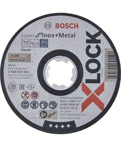 Bosch cutting disk X-LOCK Expert for Inox + Metal Rapido straight 115mm (115 x 1 x Length 22.23mm)