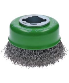 Bosch X-LOCK cup brush Clean for Inox 75mm, corrugated (O 75 mm, 0.3 mm wire)