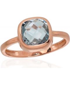 Золотое кольцо #1100913(Au-R)_TZLB, Красное Золото 585°, Небесно-голубой топаз, Размер: 17.5, 2.31 гр.