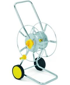 WOLF-Garten hose trolley WS 50 Z, hose cart (silver / yellow, galvanized)