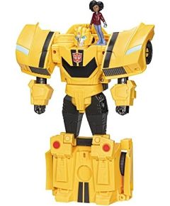 Hasbro Transformers EarthSpark Spin Changer Bumblebee and Mo Malto Toy Figure
