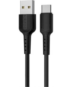 Borofone X16 USB-C kabelis 100cm melns