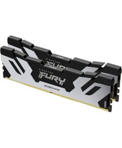 Kingston FURY DDR5 32GB - 7200 - CL - 38 - Dual-Kit - DIMM, KF572C38RSK2-32, Fury Renegade Silver, XMP, black/silver