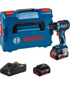 Bosch Cordless Drill GSR 18V-90 C Professional, 18V (blue/black, 2x Li-Ion battery 4.0Ah, in L-BOXX)