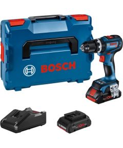 Bosch Cordless Impact Drill GSB 18V-90 C Professional, 18V (blue/black, 2x Li-Ion battery ProCORE18V 4.0Ah, in L-BOXX)
