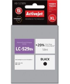 Activejet AB-529BN ink for Brother printer; Brother LC529Bk replacement; Supreme; 58 ml; black