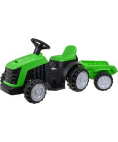 Bērnu traktors ar piekabi, zaļš
