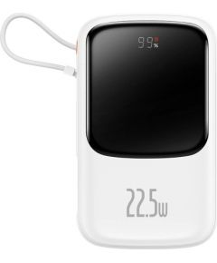 Powerbank Baseus Qpow PRO with cable, 10000mAh, 22.5W (White)