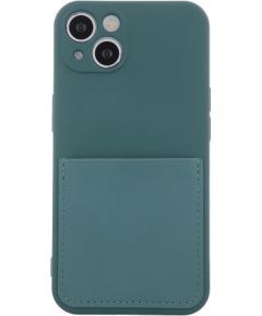 Fusion Card Case прочный силиконовый чехол для Apple iPhone 14 зеленый