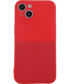 Fusion Card Case silikona aizsargapvalks Samsung A236 Galaxy A23 5G sarkans