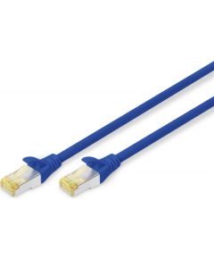 Digitus CAT 6A S-FTP patch cord, Cu, LSZH AWG 26/7, length 0.25 m, color blue DK-1644-A-005/B