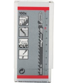 Bosch HCS jigsaw blade Speed for Wood T144D - 100-pack - 2608637880