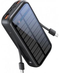PROMATE SolarTank-20PDCi EcoLight™ Solārā Ārējas Uzlādes Baterija 20000 mAh / QC3.0 / PD20W / Lightning / microUSB