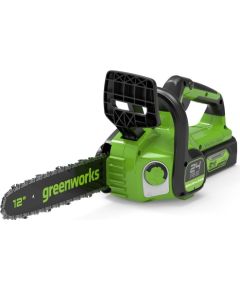 Ķēdes zāģis Greenworks GD24CS30; 24 V; 30 cm sliede (bez akumulatora un lādētāja)