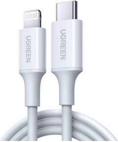 UGREEN USB-C to Lightning Charging Cable, PD 3A, 0.5m (white)