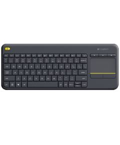 Logitech K400 Plus Wireless Touch Keyboard, Wireless, Keyboard layout QWERTY, USB port, Black, Dutch, 380 g