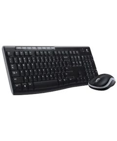 Logitech MK270 Wireless Keyboard+Mouse, Black, Silver, Mouse included, English, Numeric keypad, USB