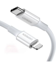USB-C to Lightning cable UGREEN US171, 3A, 0.25m (white)