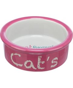 Trixie Miska ceramiczna, dla kota, różowo/szara, 0,3 l/ 12 cm, pasuje do TX-24791