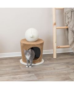 TRIXIE TRIXIE Jaskinia dla kota z kulą do drapania, 36x50 cm, kolor taupe