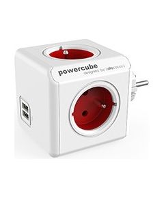 Allocacoc PowerCube Original USB Type E power extension 4 AC outlet(s) Indoor Red