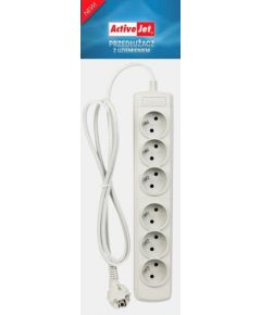Activejet 6GNU - 3M - S power strip with cord
