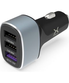 Car charger KRUX 3x USB QC 3.0