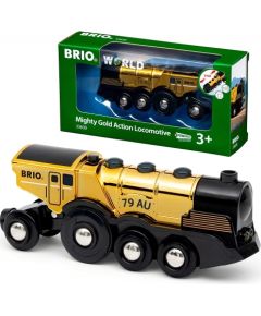 BRIO Golden battery locomotive with light and sound, railway