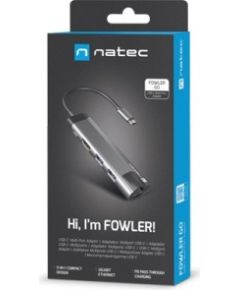 NATEC MULTIPORT FOWLER GO USB-C -> HUB USB, HDMI