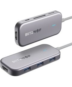 7in1 Blitzwolf BW-TH5 Hub USB-C to 3xUSB 3.0, HDMI, USB-C PD, SD, microSD