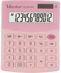 VECTOR OFFICE CALCULATOR KAV VC-812 PK PINK