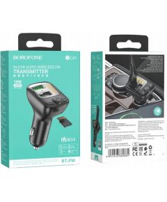 Автомобильный FM-передатчик Borofone BC41 USB | Micro SD | Bluetooth 5.0 | FLAC | QC 3.0A