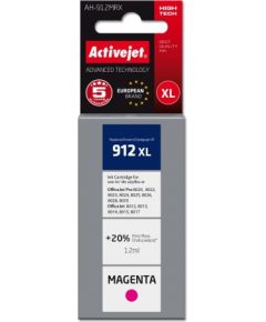 Activejet AH-912MRX ink for HP printers, Replacement HP 912XL 3YL82AE; Premium; 990 pages; purple