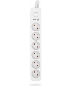 Hsk Data Kerg M02409 6 Earthed sockets  - 1,5m power strip with 3x1,5mm2 cable, 16A