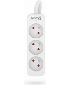 Hsk Data Kerg M02388 3 Earthed sockets  - 3m power strip with 3x1,5mm2 cable, 16A