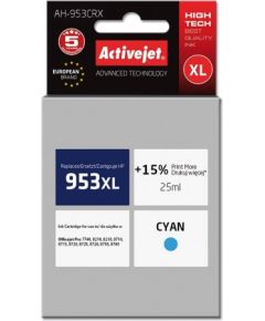 Activejet AH-953CRX ink (replacement for HP 953XL L0S70AE; Premium; 25 ml; cyan)