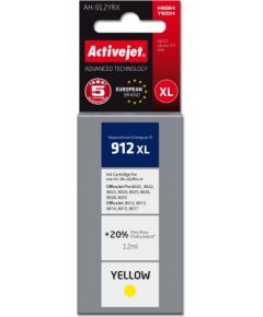 Activejet AH-912YRX ink for HP printers, Replacement HP 912XL 3YL83AE; Premium; 990 pages; yellow