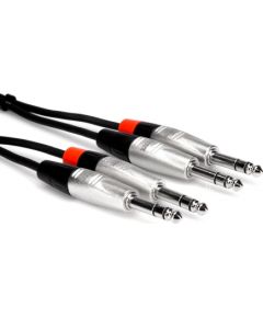 Hosa Technology HSS-005X2 audio cable 1.5 m 2 x 6.35mm TRS Black