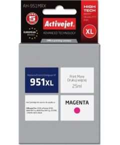 Activejet AH-951MRX HP Printer Ink, Compatible with HP 951XL CN047AE;  Premium;  25 ml;  magenta.