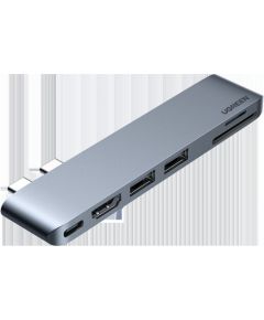 6-in-1 Adapter UGREEN CM380 USB-C Hub for MacBook Air | Pro (gray)
