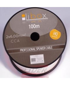 Libox  2x6,00mm LB0049 audio cable 100 m Transparent