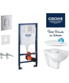 komplekts Grohe rāmis 4 in1+wc Bau Rimless + SC vāks