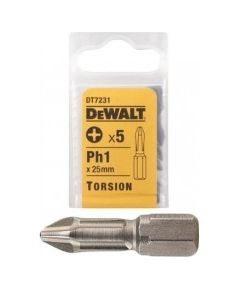 DeWALT 25mm Torsion uzgalis Phillips Ph1 x 5