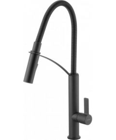 KITCHEN MIXER WITH PULL-OUT SPRAY DEANTE BLACK GERBERA