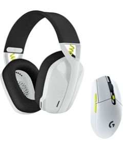 LOGITECH WIRELESS GAMING COMBO - BLACK+WHITE+LIME - 2.4GHZ - EER2 - 933,+MOUSE