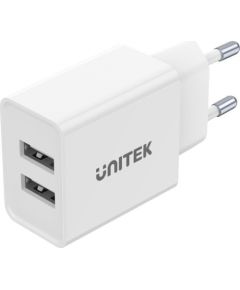 Unitek UNTIEK CHARGER 2X USB-A, 12W, WHITE, P1113A-EU